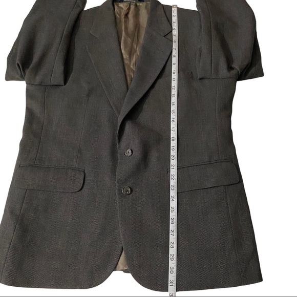 Vtg Lands’ End USA Smoky Blue 2-Button Worsted Wool Sports Coat Suit Jacket 44R - Picture 6 of 12